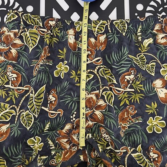 Tommy Bahama Green Tropical Jungle Swim Trunk Shorts | Men's Large - Picture 12 of 13